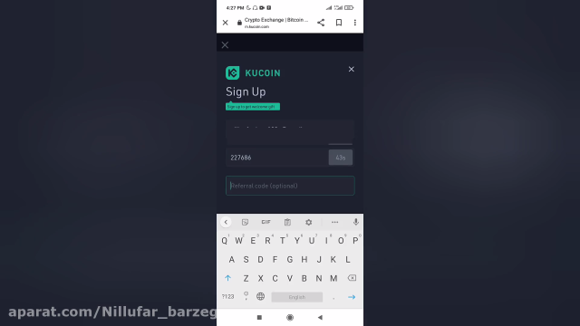 ثبت نام در صرافی کوکوین